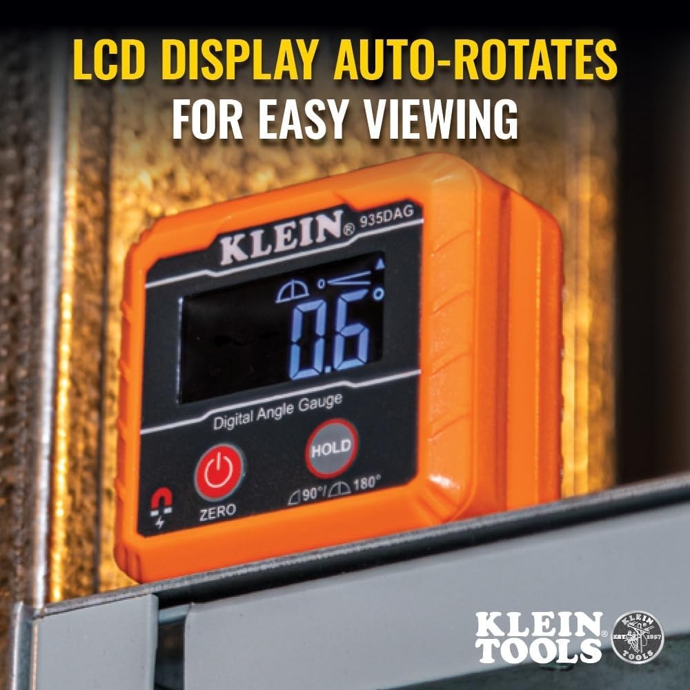 Dual Measurement Ranges Angle Gauge, Auto-Rotating Display