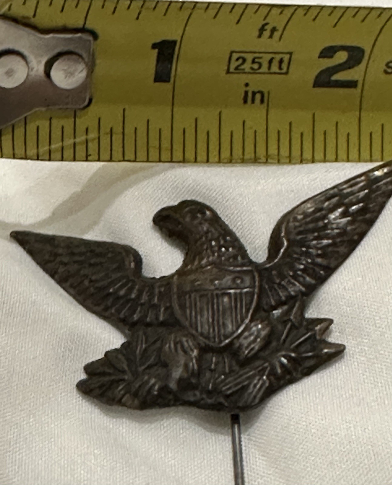 Original Period Civil War Patriotic Hat - Lapel Pin. Lead Backed & Good Quality.