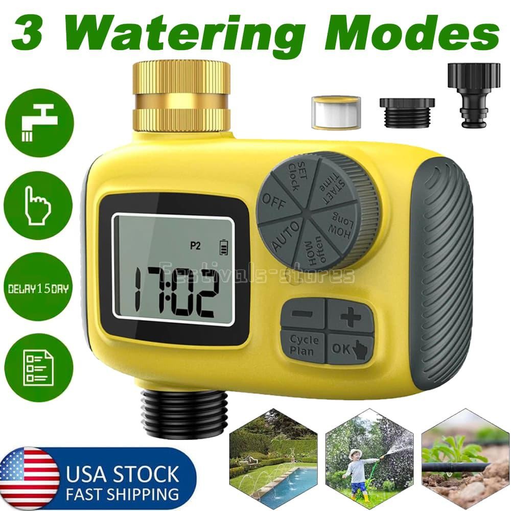 Programmable Water Timer, Sprinkler Timer, Hose Brass Faucet Timer for Garden US