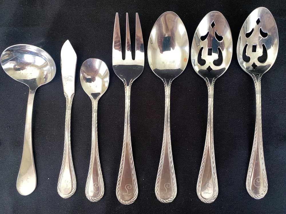 7 Cambridge stainless  Flatware extra Serving pieces- Used