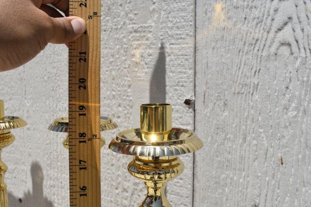 Altar Candlesticks and Altar Cross Set