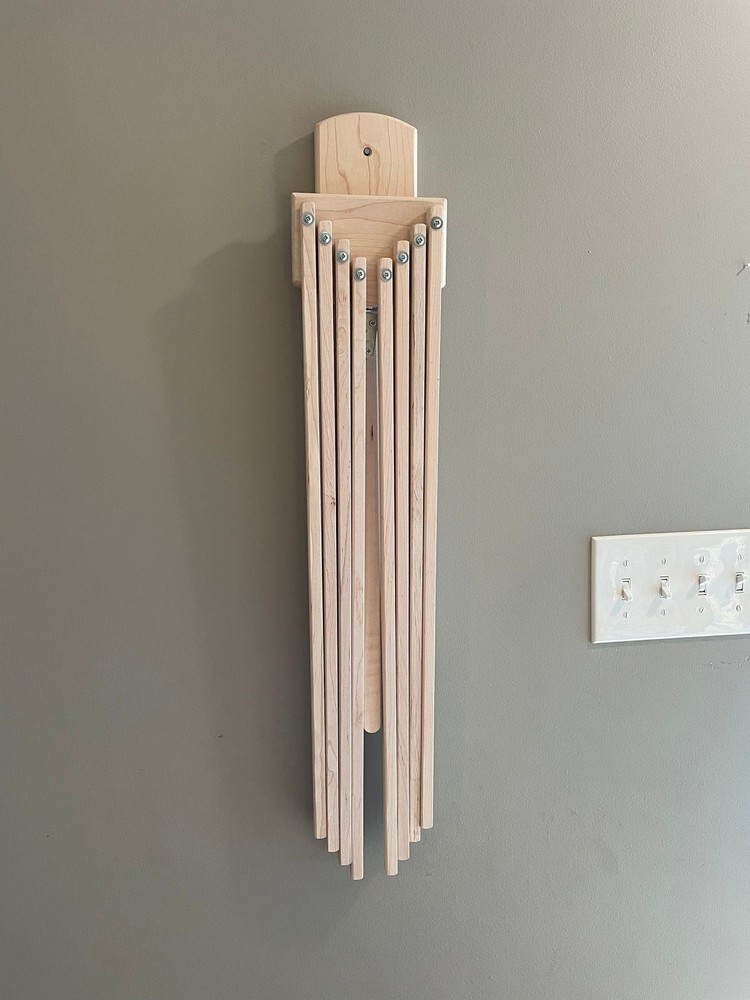 Wall Mount Clothes Drying Rack- Holds 250 lbs- Amish Handmade