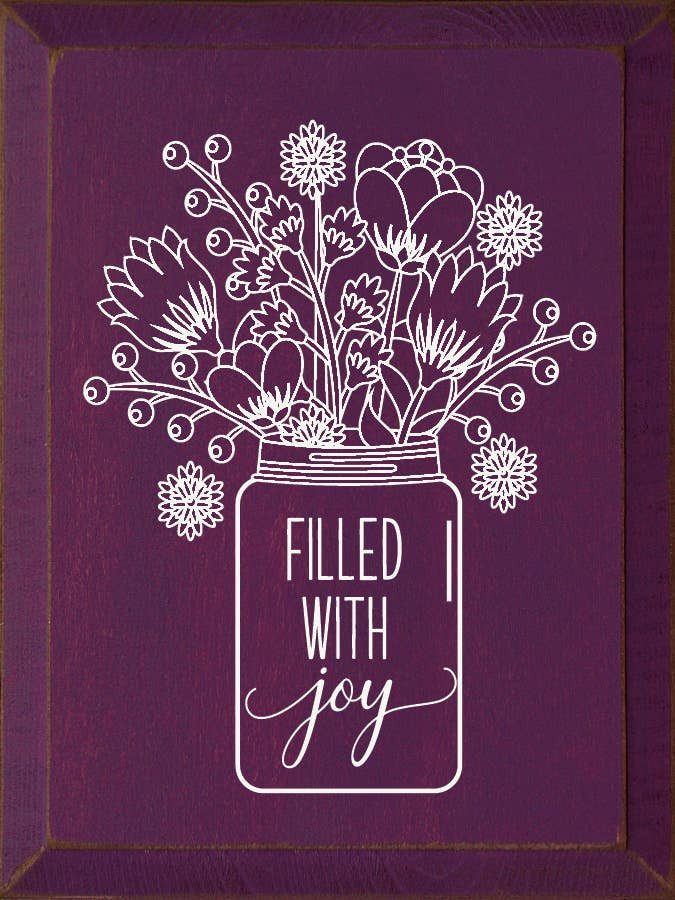 Filled With Joy Vase Sanded White