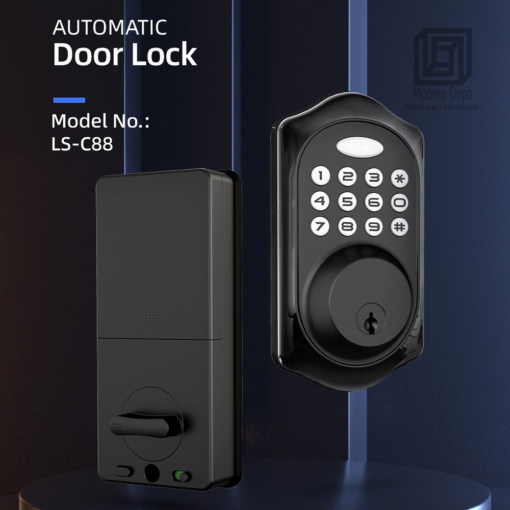 Smart Door Lock with Bluetooth&Key, Keyless Entry Door Deadbolt with APP Control