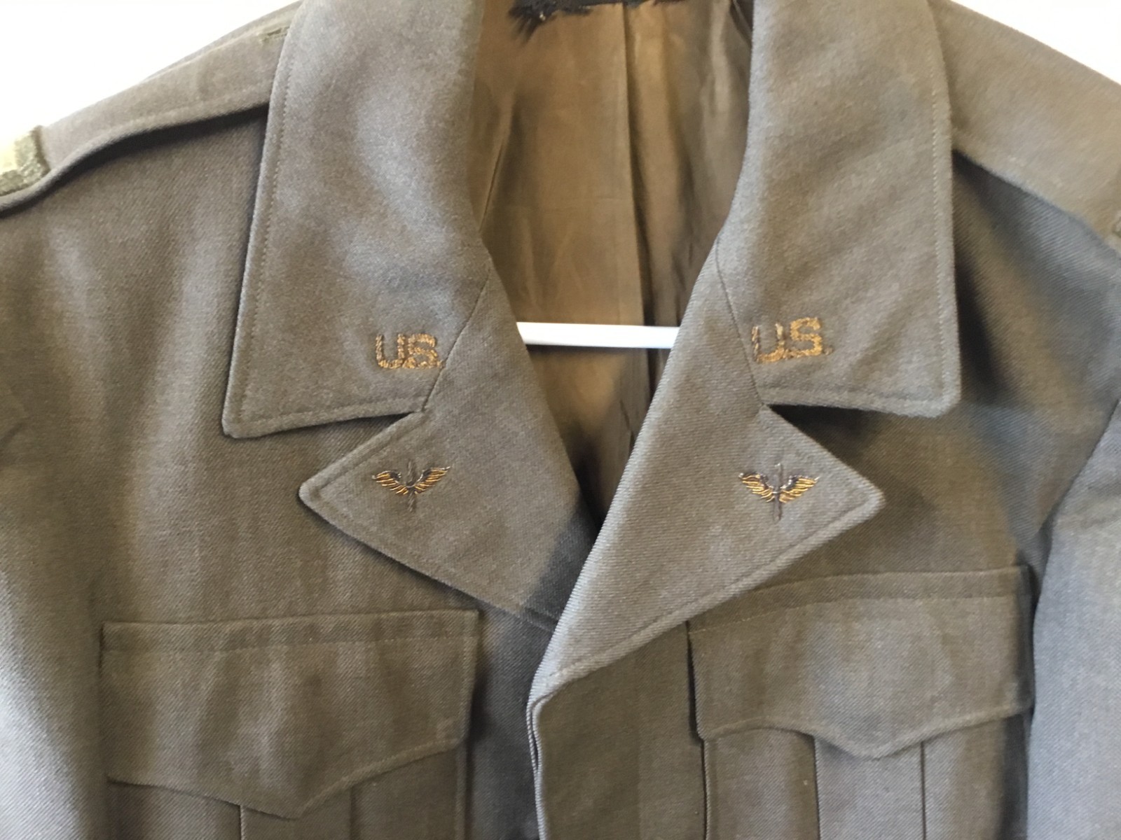 USAAF IKE JACKET WITH INSIGNIA, SIZE 36 R