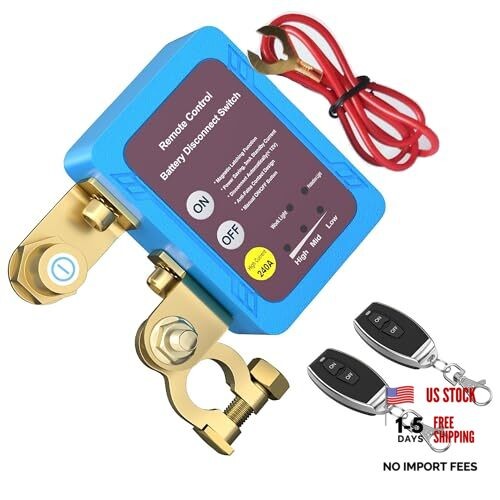 Remote Battery Disconnect Switch 12V 240A for Car Battery Kill Switch