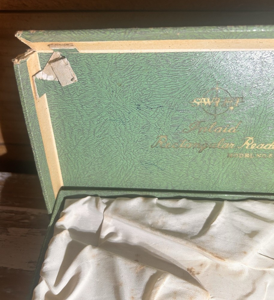 Optical Collectible Mid Century Swift Inlaid Rectangular Reader MagnifyingGlass
