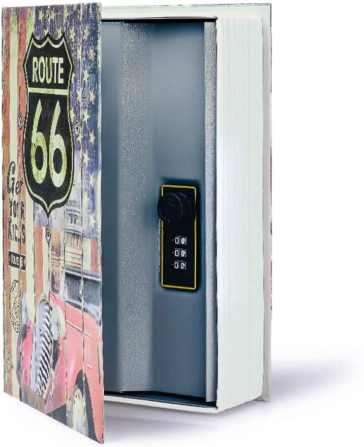 Book Safe Security Hidden Diversion Storage, Combination Lock, Choice Styles,NEW