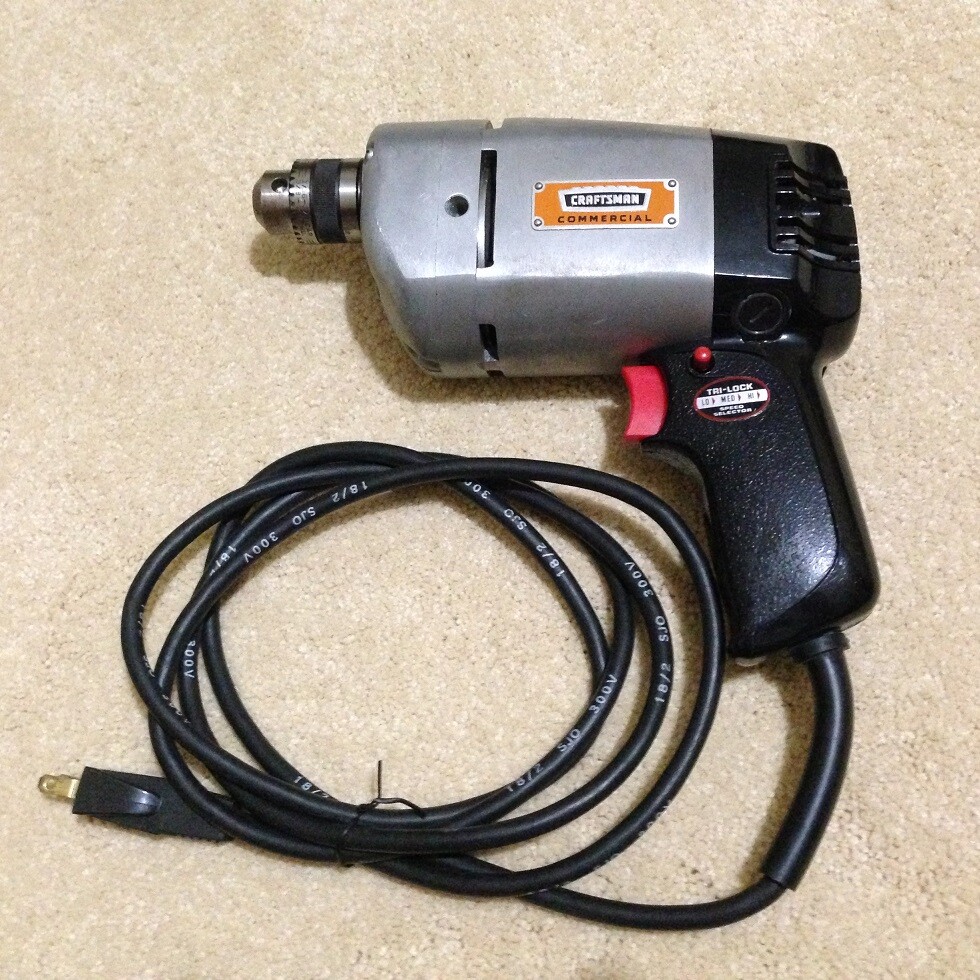 Sears Craftsman Commercial Drill Heavy Duty Reversible Variable Speed Simpsons