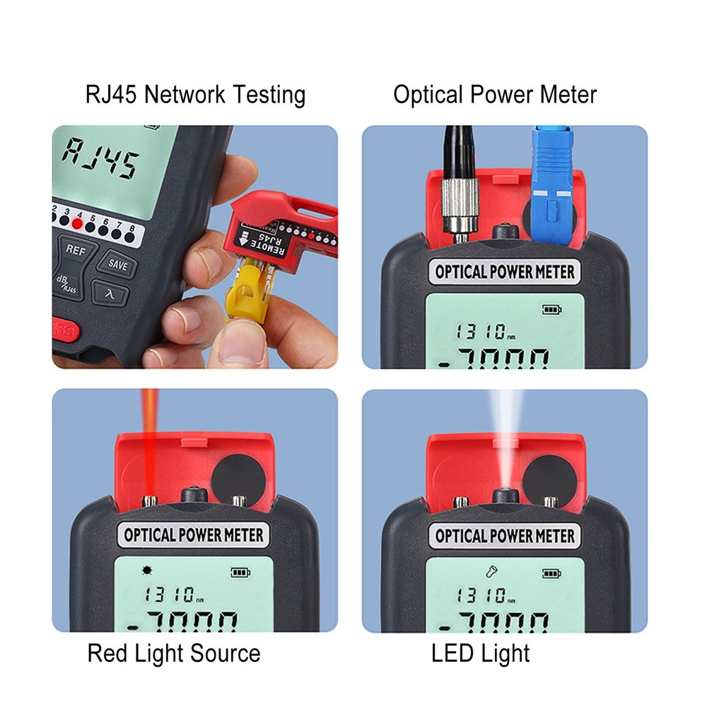 ‑70dBm To+10dBm Optical Fiber Power Meter Red Light Source Network Optic Tester