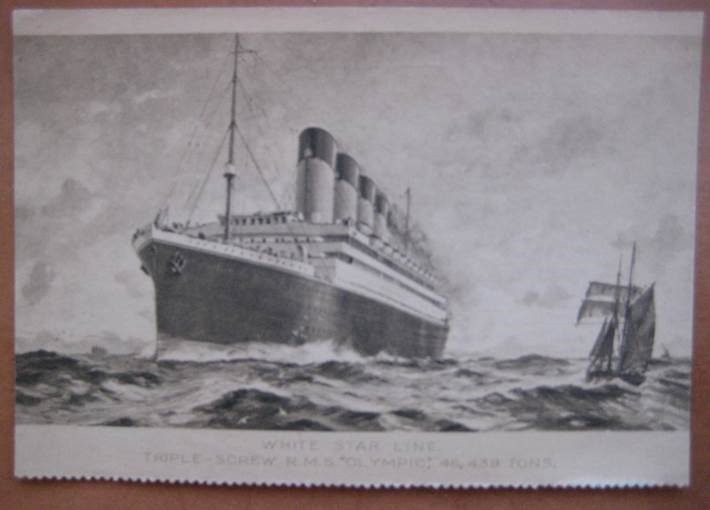 OLYMPIC (White Star) Bow view from port side