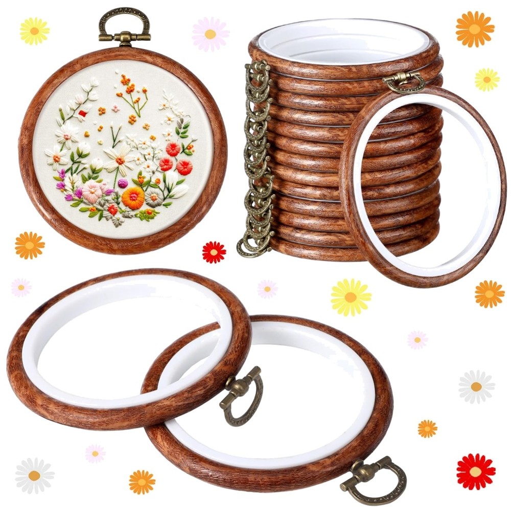 Cross Stitch Hoops Set - Circle Frame Kit for Crafts