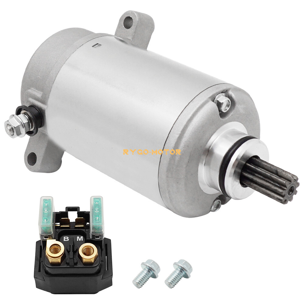 Starter Motor & Relay for Yamaha Wolverine 350 YFM350 YFM350FX 4x4 1995-2005