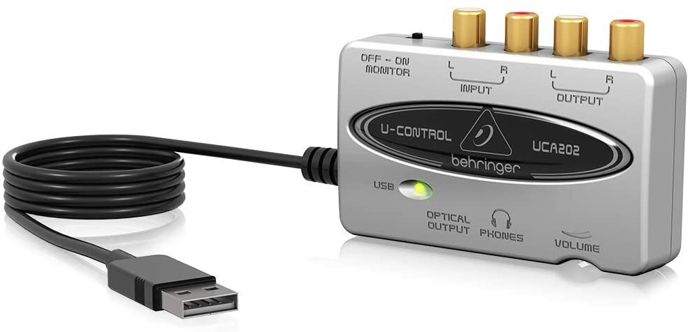 Behringer UCA202 U-Control Ultra low-latency 2 In2 Out USBAudio Interface