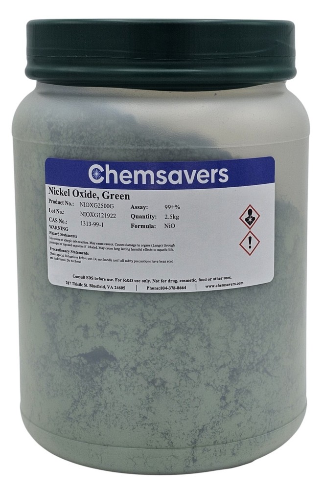 Nickel Oxide, Green, 99+%, 2.5kg