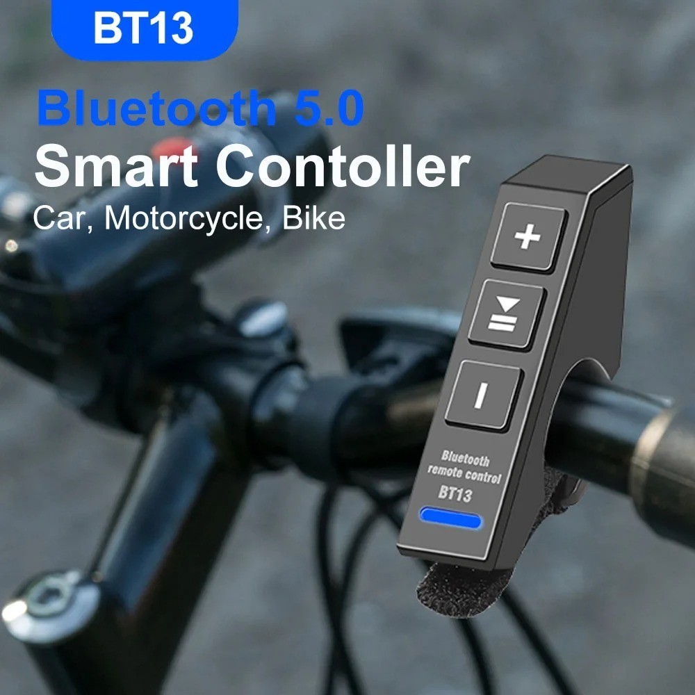 Kebidumei Motorcycle Bike Handlebar Remote Controller Wireless Bluetooth 5.0