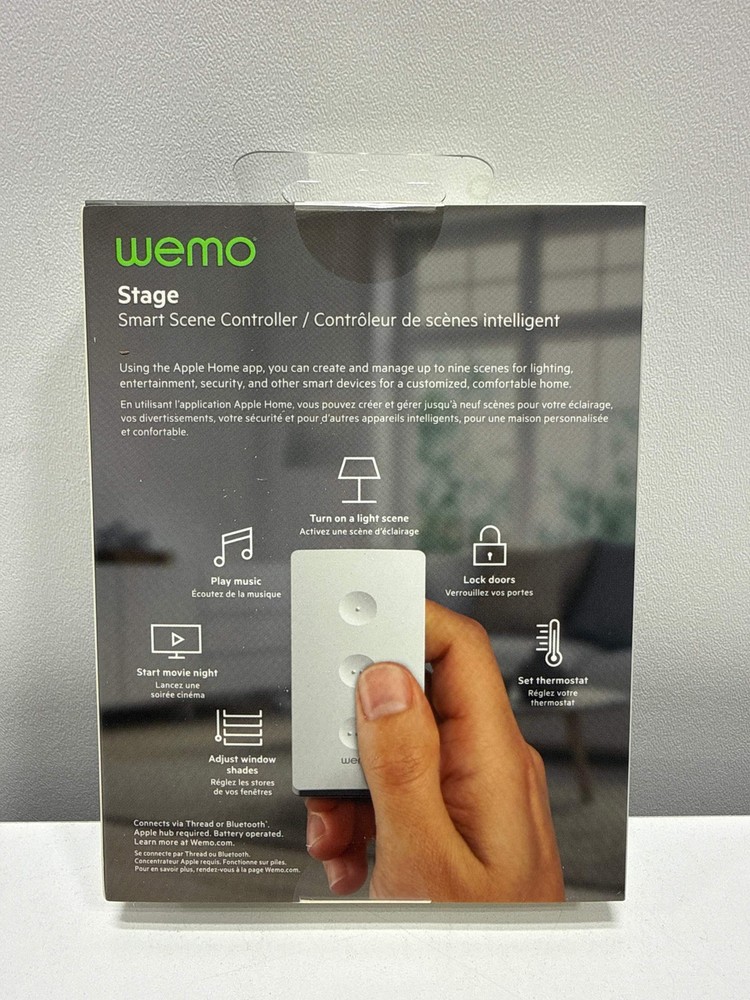 Wemo Stage Scene with Thread Smart Home Remote Control Apple HomeKit