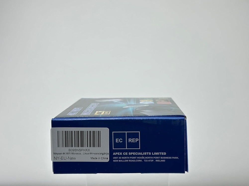 Ninyoon 4K WiFi Microscope for iPhone Android PC, 50-1000X USB Digital Grey