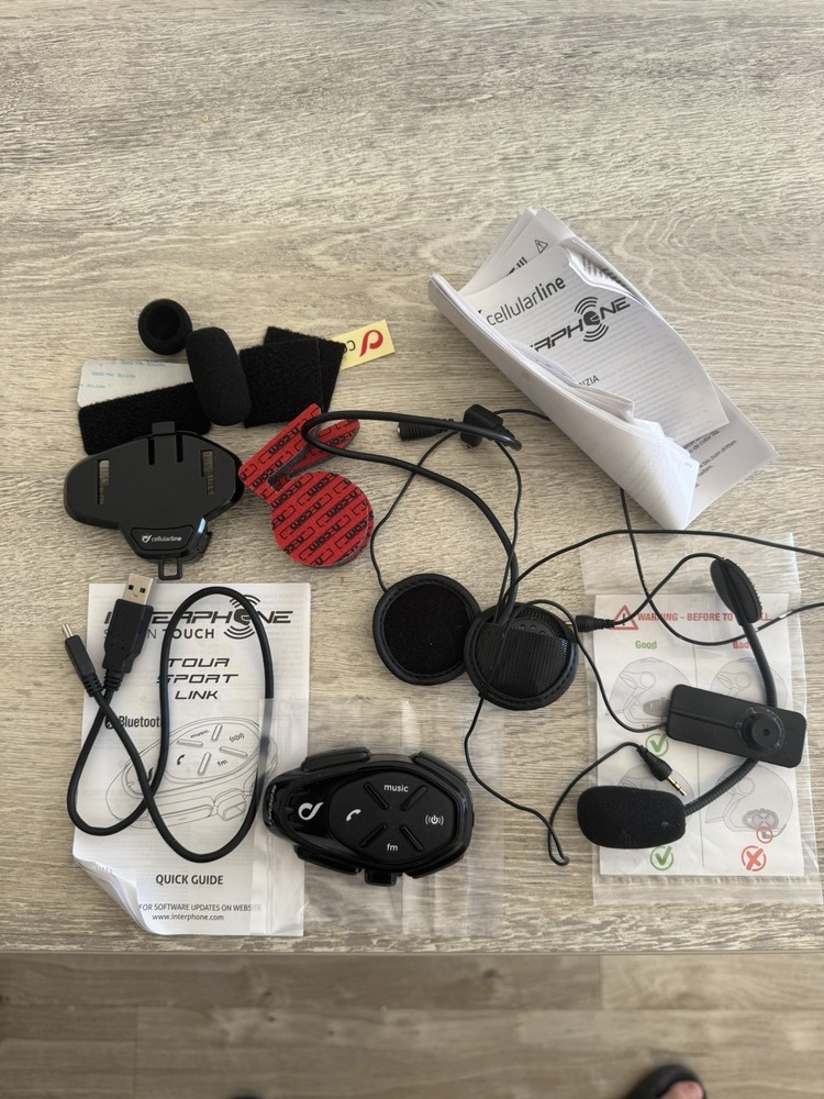 Interphone sport Intercom SINGLE Motorcycle Intercom Bluetooth Headset Black