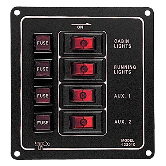 SEA DOG Vertical Switch Panel made in Aluminum