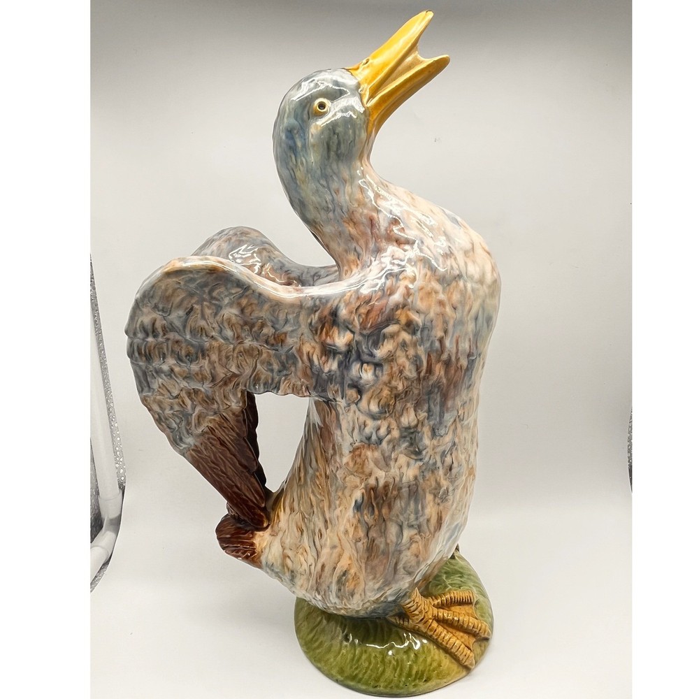 Antique Portuguese Majolica Duck
