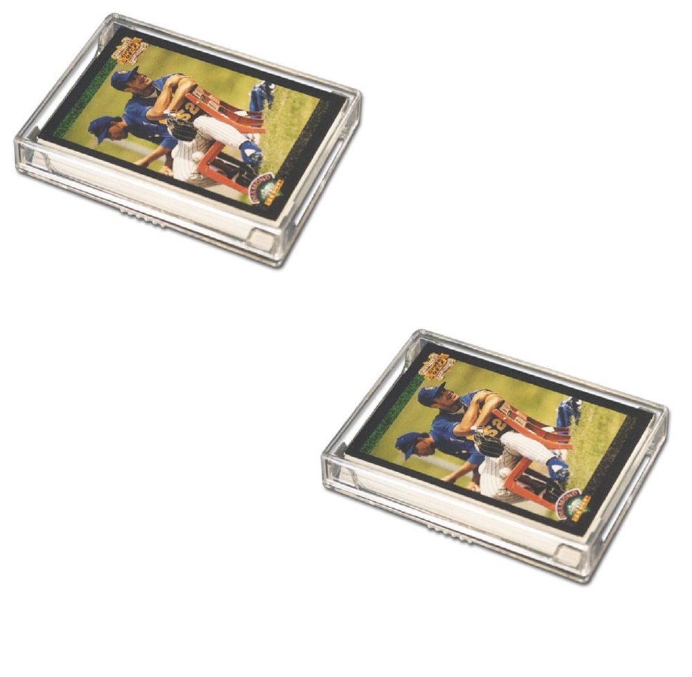 (2-Pack) Pro-Mold 2 Piece Plastic Card Storage Box (25 Count Size) Slider Box
