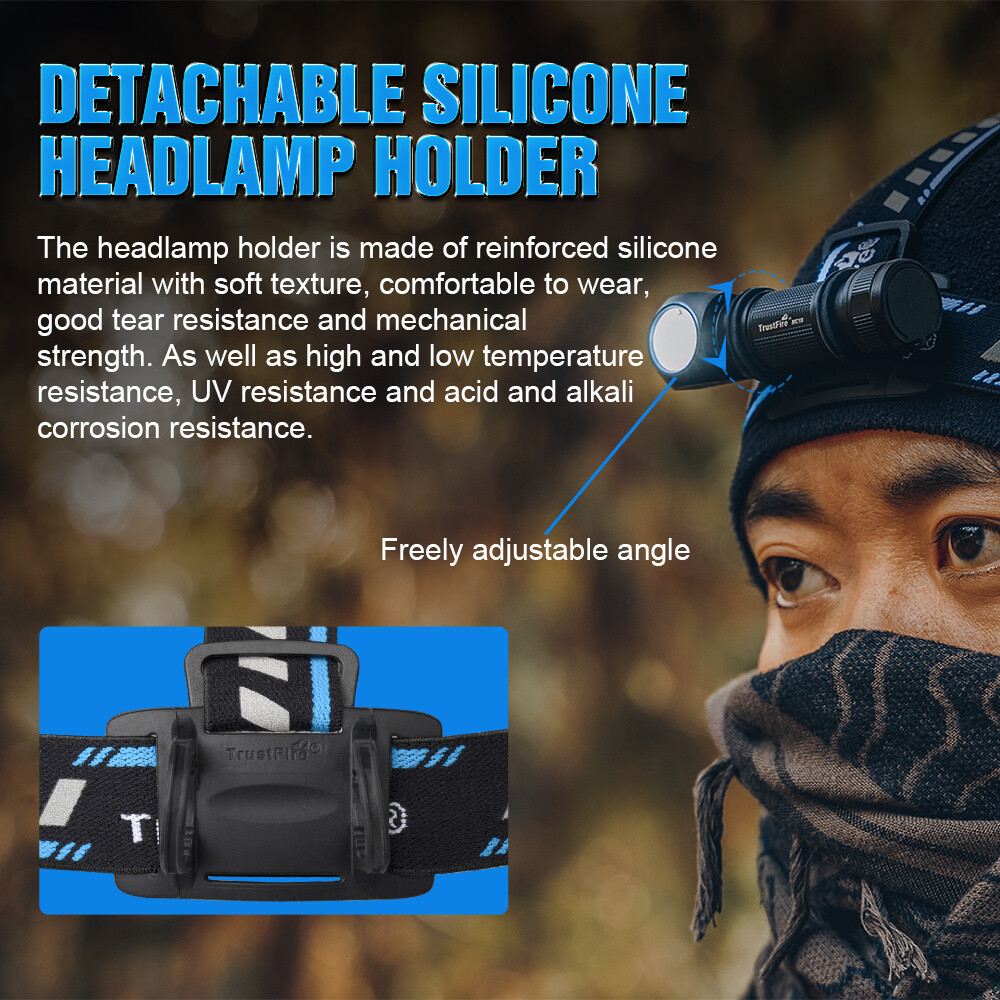 Trustfire LED Headlamp Rechargeable Headlight Head Torch Lamp Flashlight 1200lm