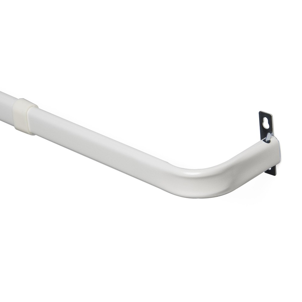 (2 pack) 3" Basic Metal Wrap Around Adjustable Curtain Rod, 48-86"