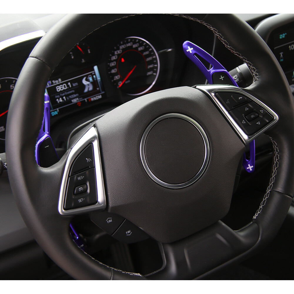 2Pcs Steering Wheel Shift Paddle Shifter Extension Trim For Chevy Camaro 2017-24