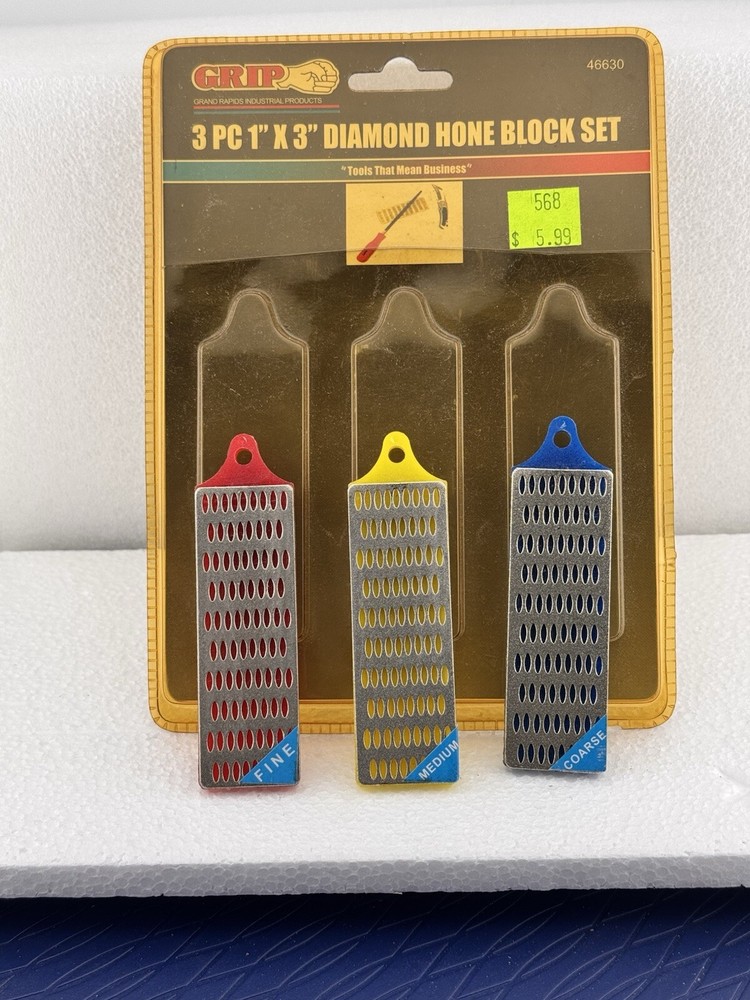 Grip 3pc 1”x 3” Diamond Hone/Craftsman Template Guide Bushing Set