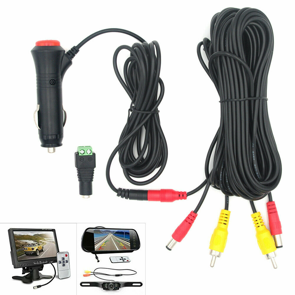 Cigarette Lighter Power Supply for Car Rear View Camera&RCA cable Backup Camera