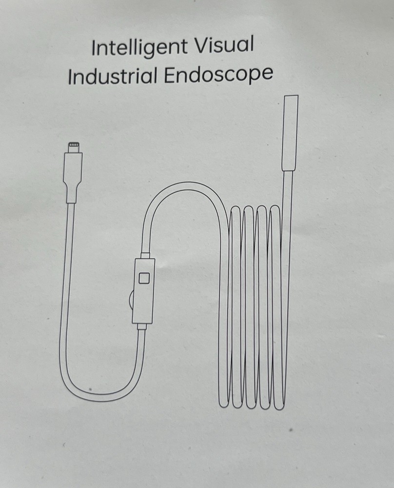 Inspection Camera 6 LED 1920p App- IOS/Android Endoscope Borescope Working EUC