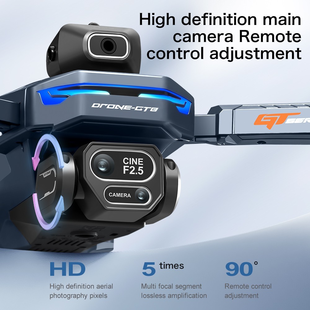 8K Dual Camera Brushless Drone with Screen Remote 5G Foldable RC Quadcopter