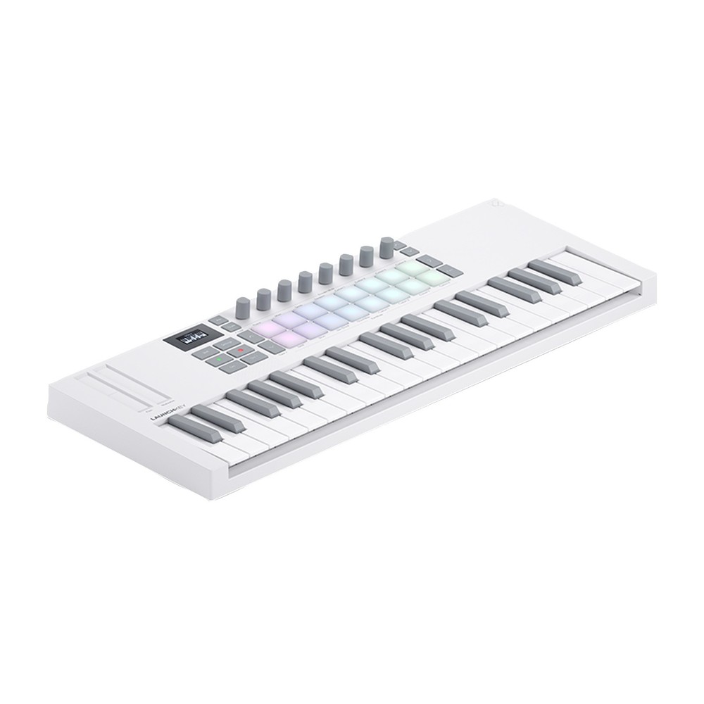 Novation Launchkey Mini 37 MK4 White 37-Note Mini Controller Keyboard w Case