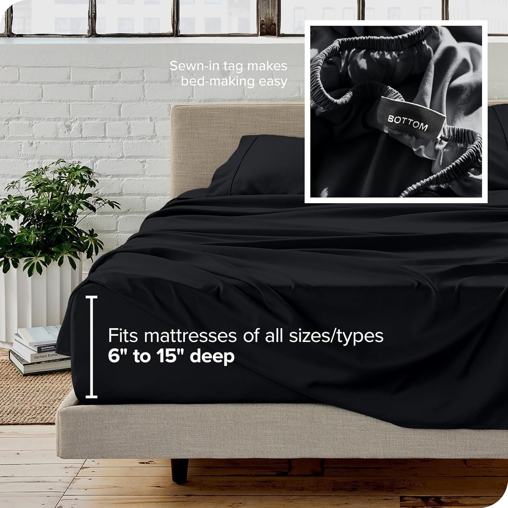 Luxury 1800 Thread Count Queen Sheet Set - Ultra-Soft Microfiber, Deep Pockets