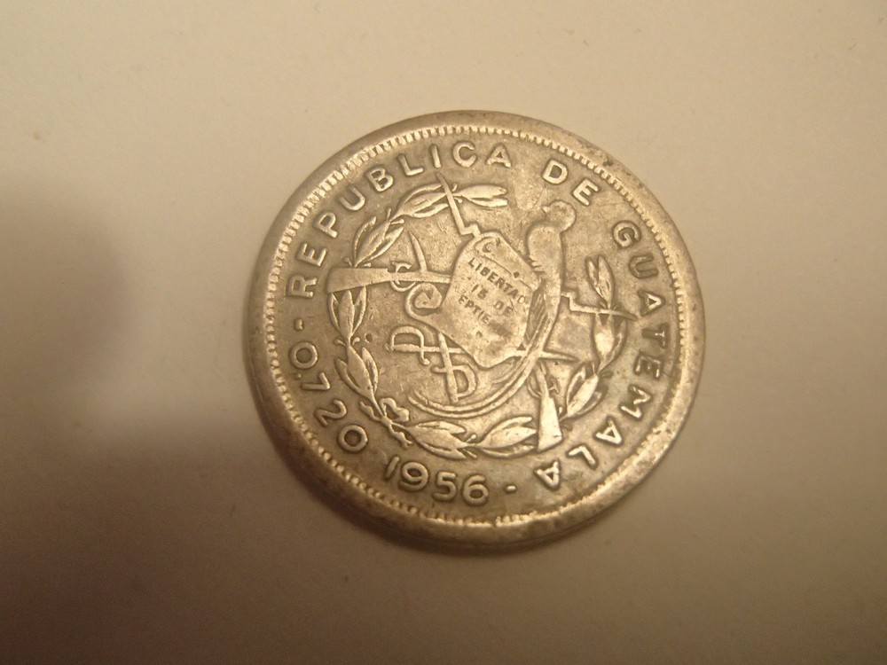 Guatemala 1956 10 Centavos Silver - Circulated