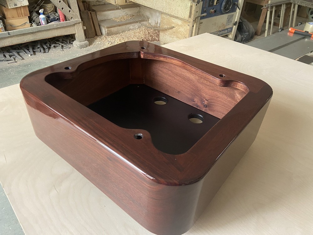 Thorens TD 124 Plinth Plinth Rounded Solid Wood Turntable Plinth