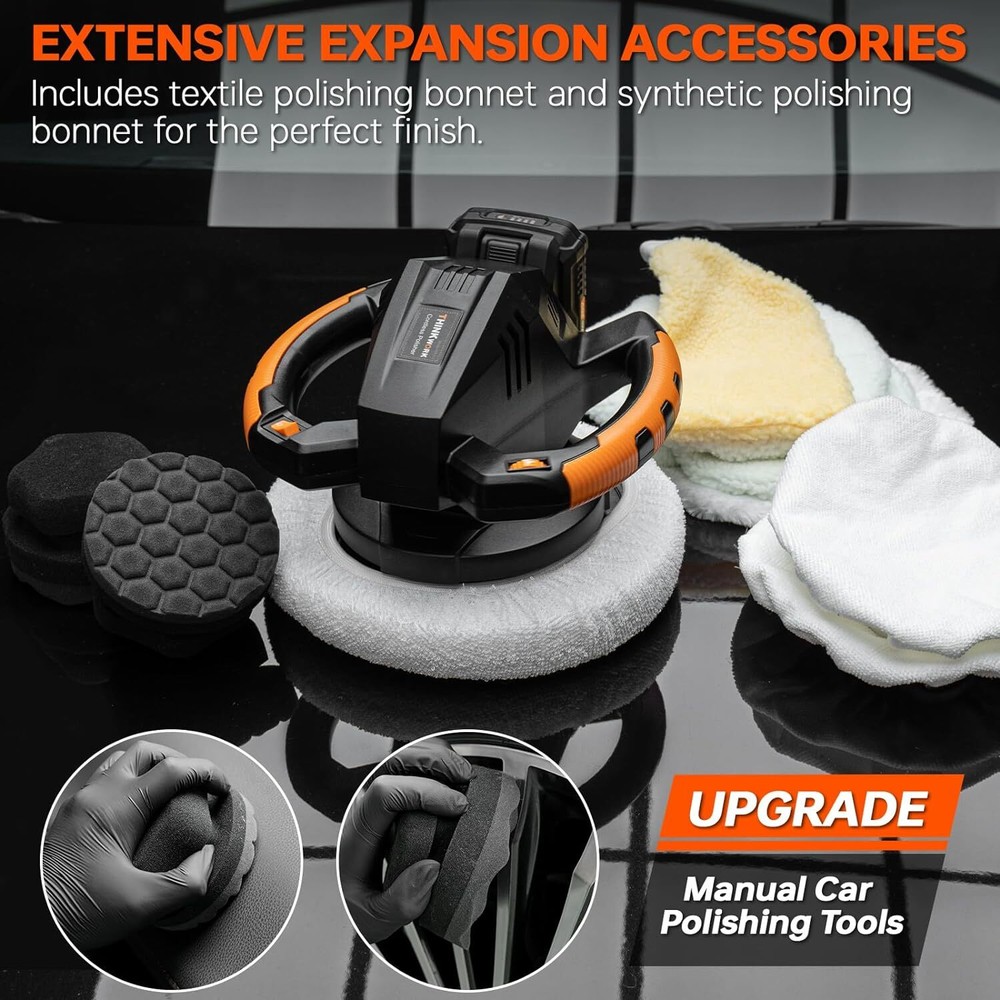 THINKWORK Buffer Polisher, 20V Cordless 10 Inch Portable...