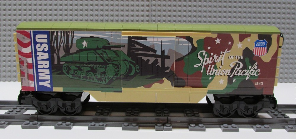Custom Train Union Pacific Army Boxcar -PLEASE READ ITEM DESCRIPTION-
