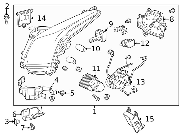 Genuine GM Driver Side Headlamp Bracket 22944758