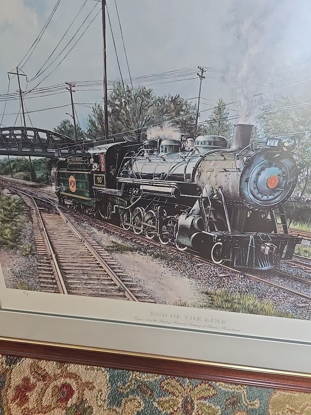 Paul McGehee 'End of the Line' Signed Strasburg RR Lithograph Art Print Framed