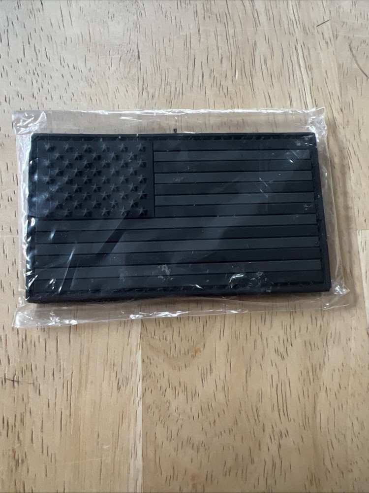 Black ACU Dark Subdued USA American Flag Morale Hook & Loop Patch
