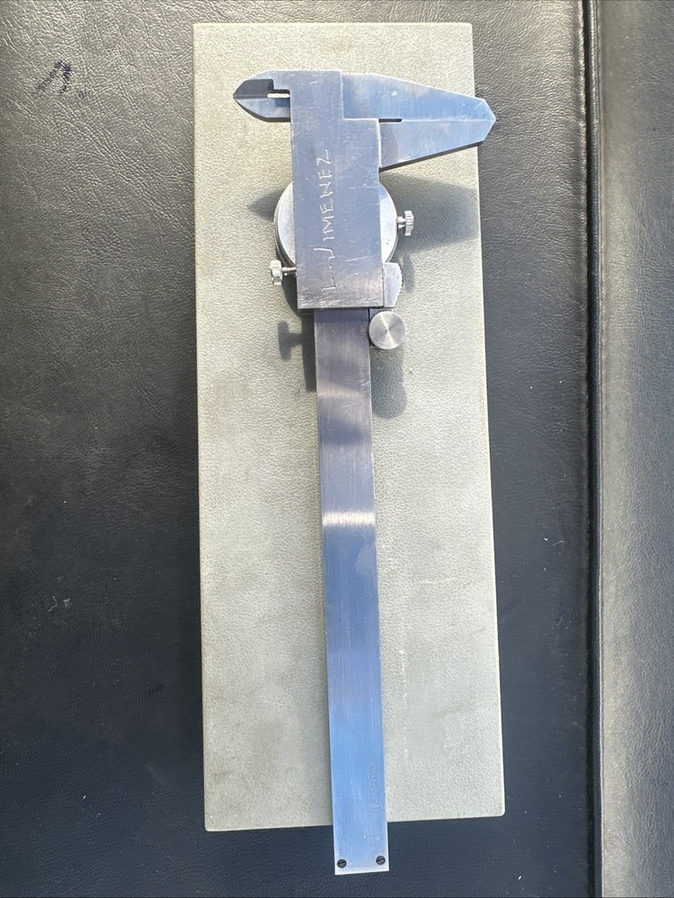 Vintage Precision Measuring Tool Caliper Stainless Hardened With Plastic Case