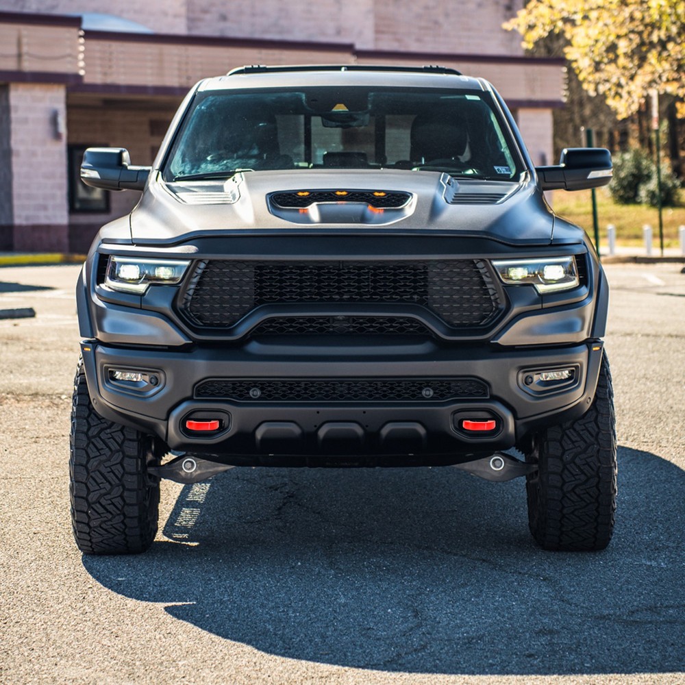 2PCS Front Tow Hooks Covers Customized Car Tow Hooks For 2019-2024 RAM 1500 Red