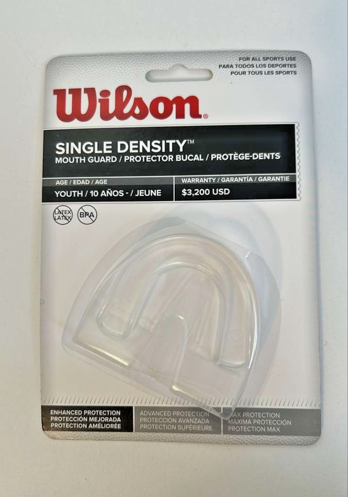 Wilson Single Density Mouthguard Without Strap Youth Clear