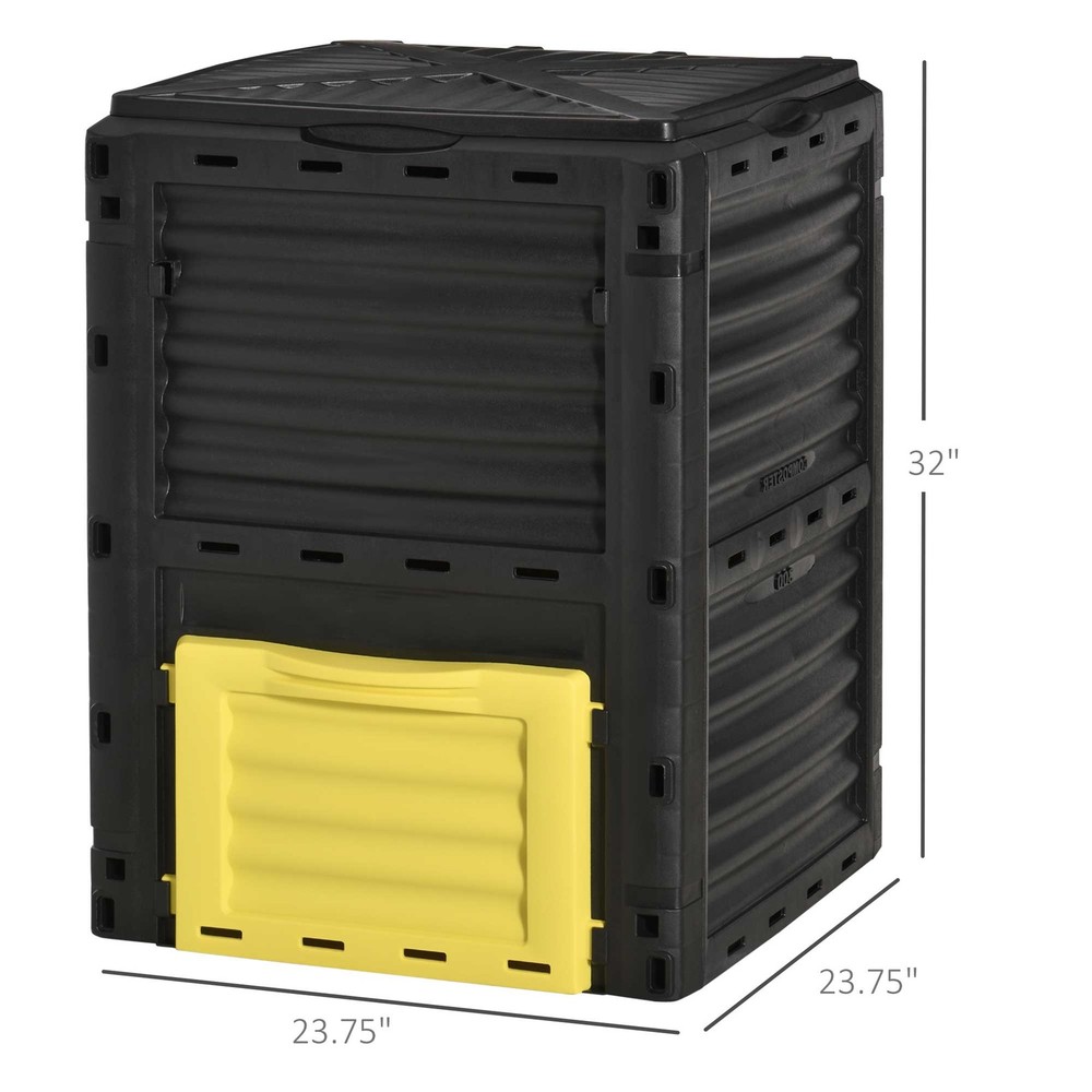 Garden Compost Bin 80 Gallon Large Outdoor Compost Container with Easy Assembly