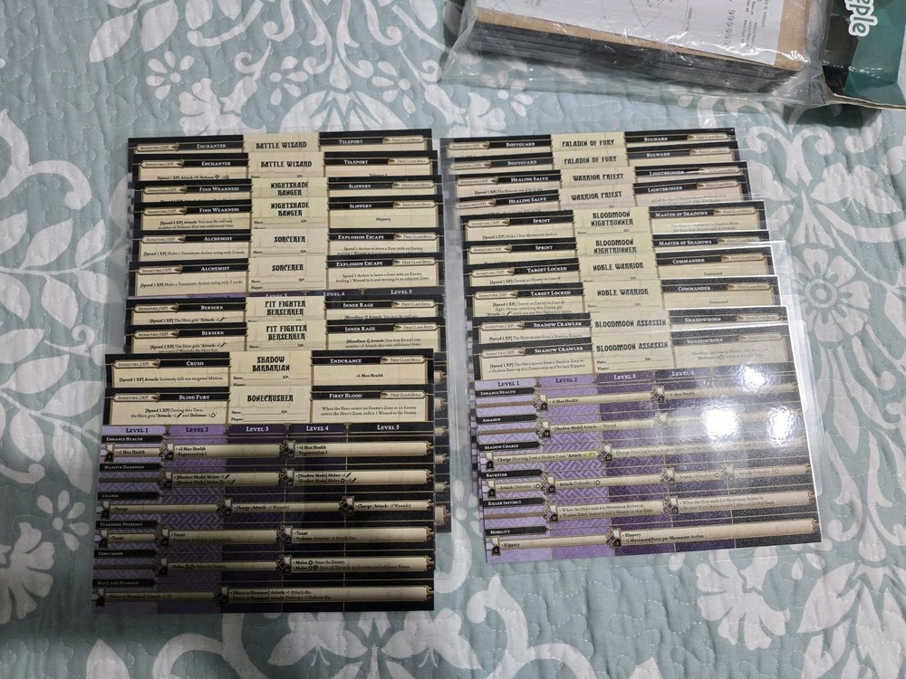 Massive Darkness 1st Edition Dashboards With Laminated Cards