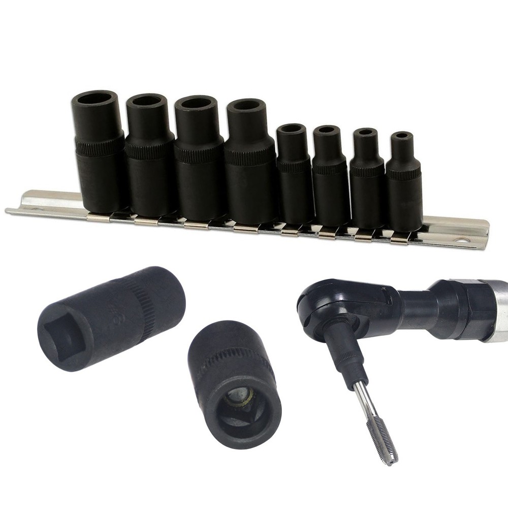 Functional Tap Socket Kit of 8Pcs Compatible with Multiple Drive Sizes