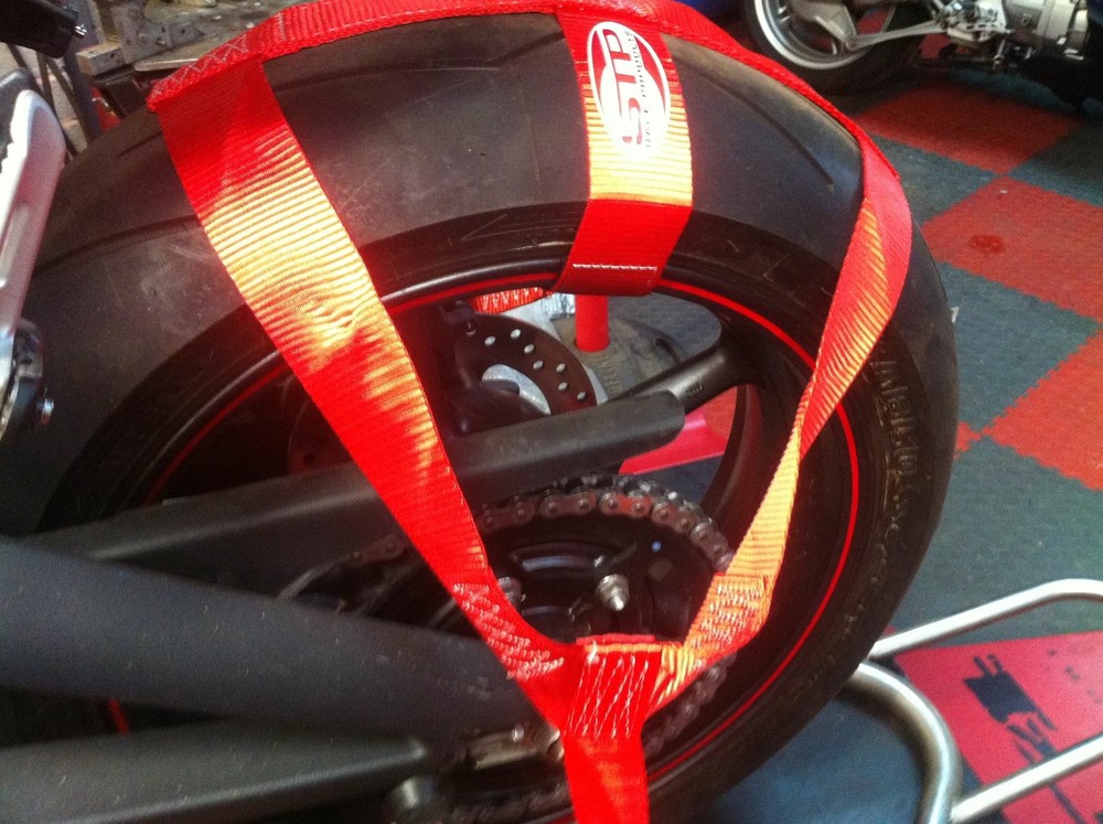 Trackbike Transport Tie Down Wheel Strap Polyester webbing Strap RED BSB