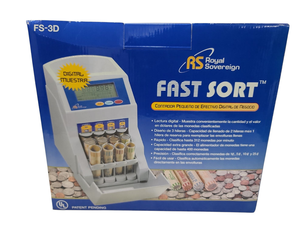 Royal Sovereign FS-3D Fast Sort Automatic Digital Coin Sorter